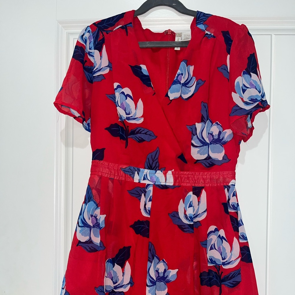 Floral Red Romper